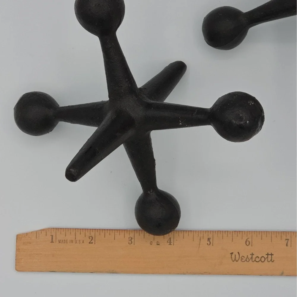 Jacks Bookend Pair Cast Iron Doorstop 6 1/2